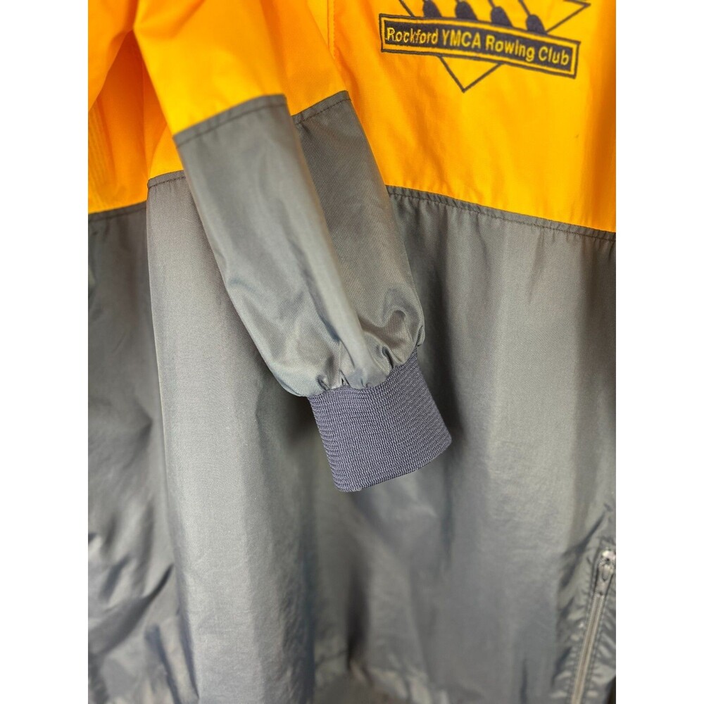 Sew Sporty Rockford Crew Rowing Jacket Vintage Blue Gold Size XL USA Made - Picture 8 of 15